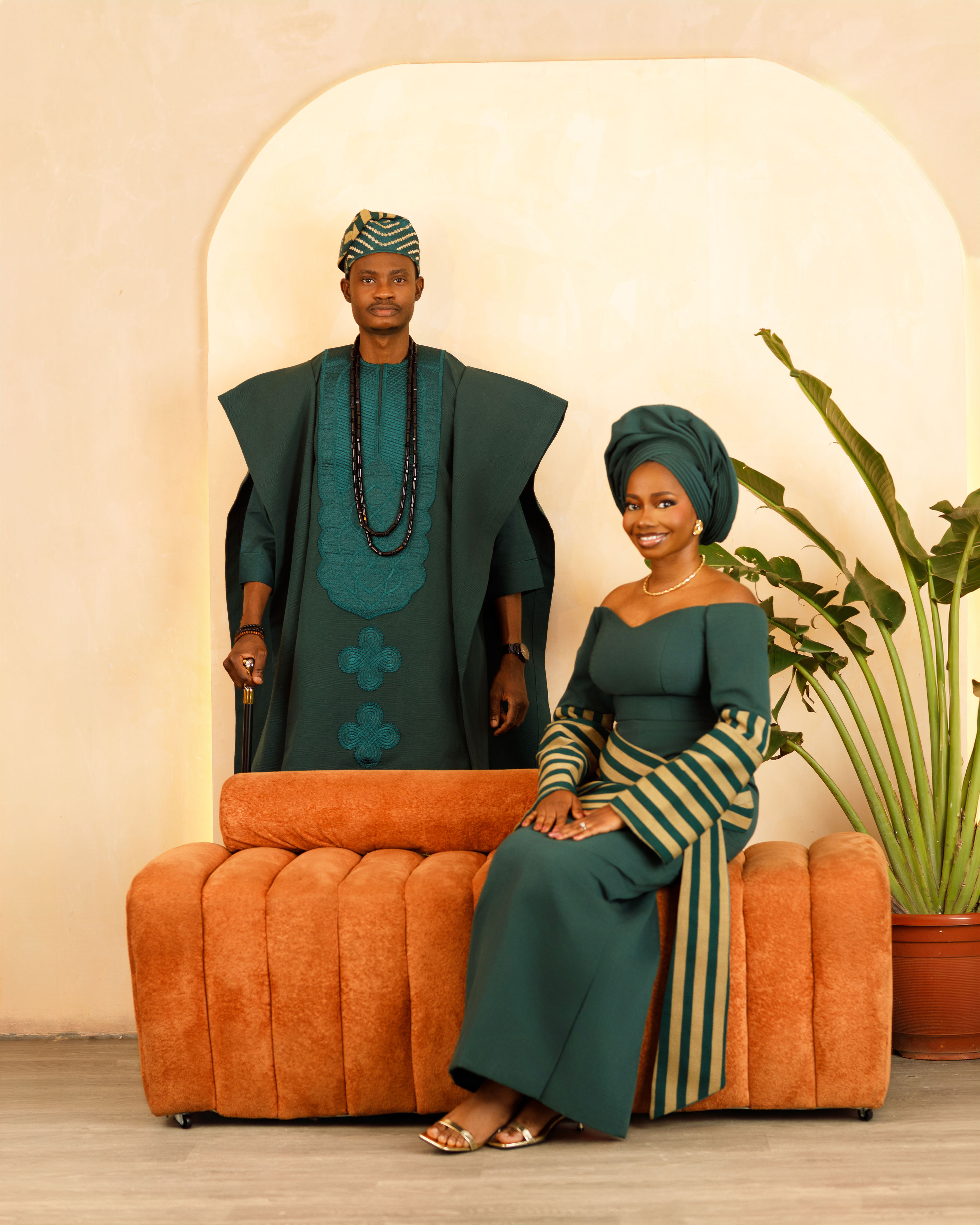 Oluwasefunmi and Olanrewaju pre-wedding portrait