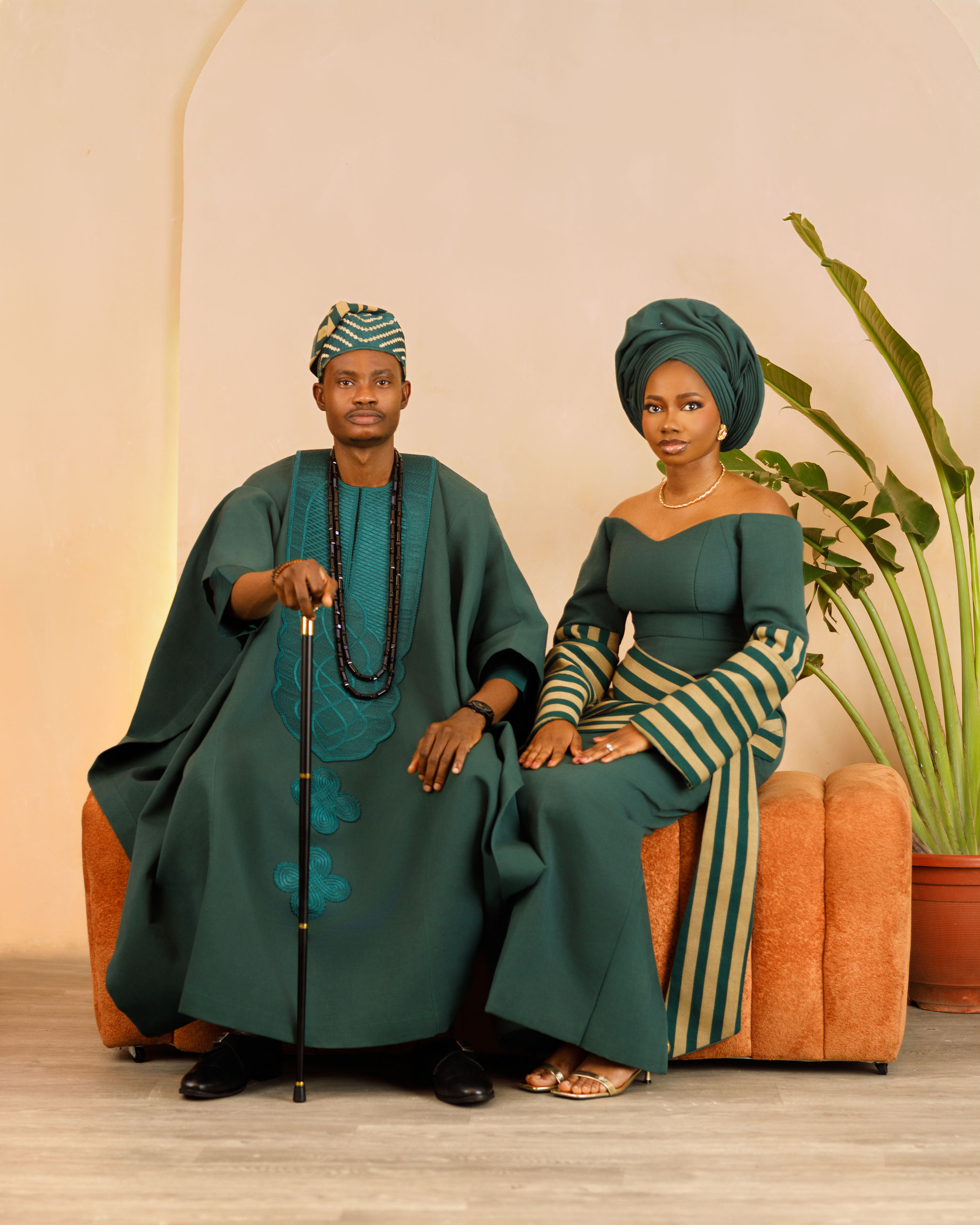 Oluwasefunmi and Olanrewaju pre-wedding portrait