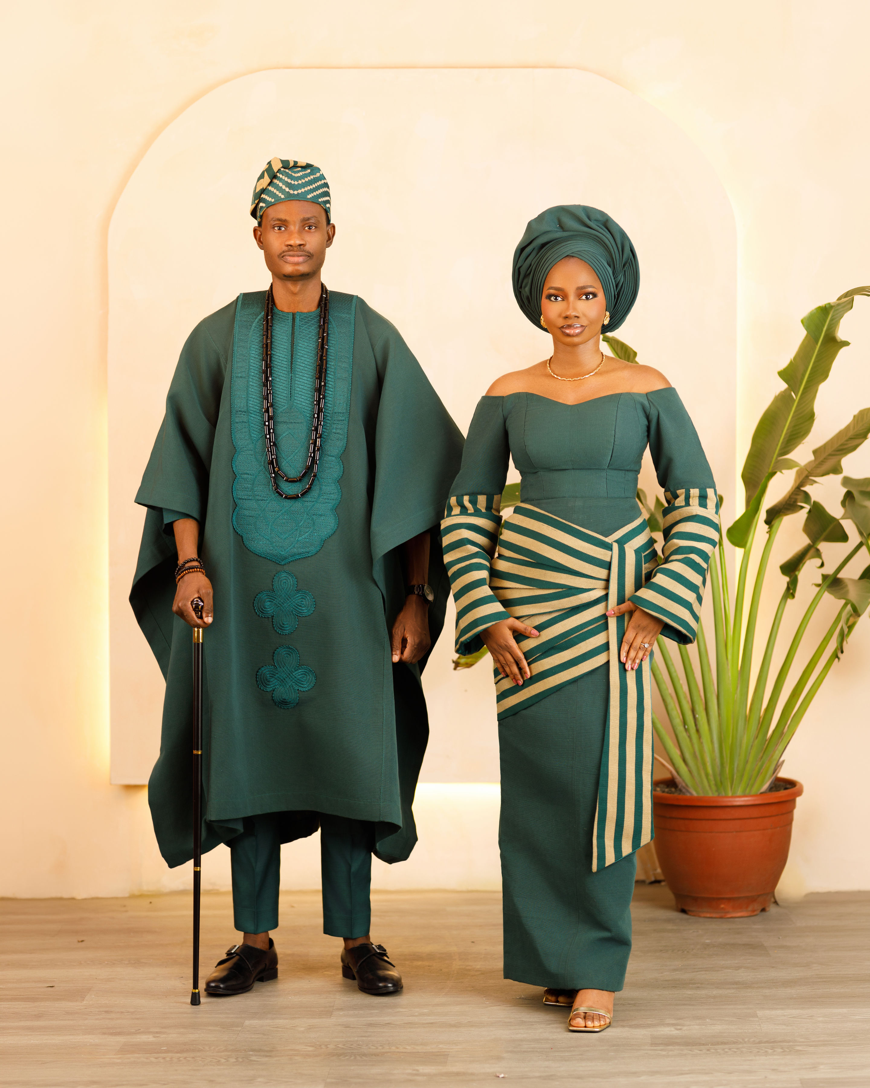 Oluwasefunmi and Olanrewaju pre-wedding portrait