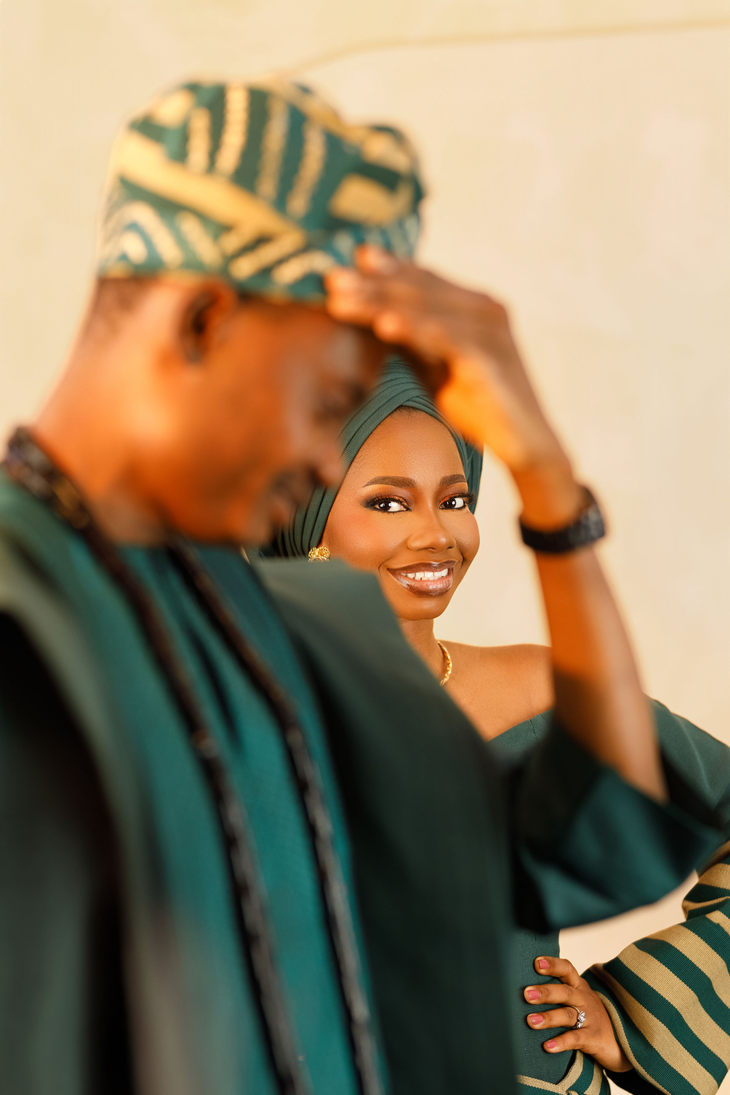 Oluwasefunmi and Olanrewaju pre-wedding portrait