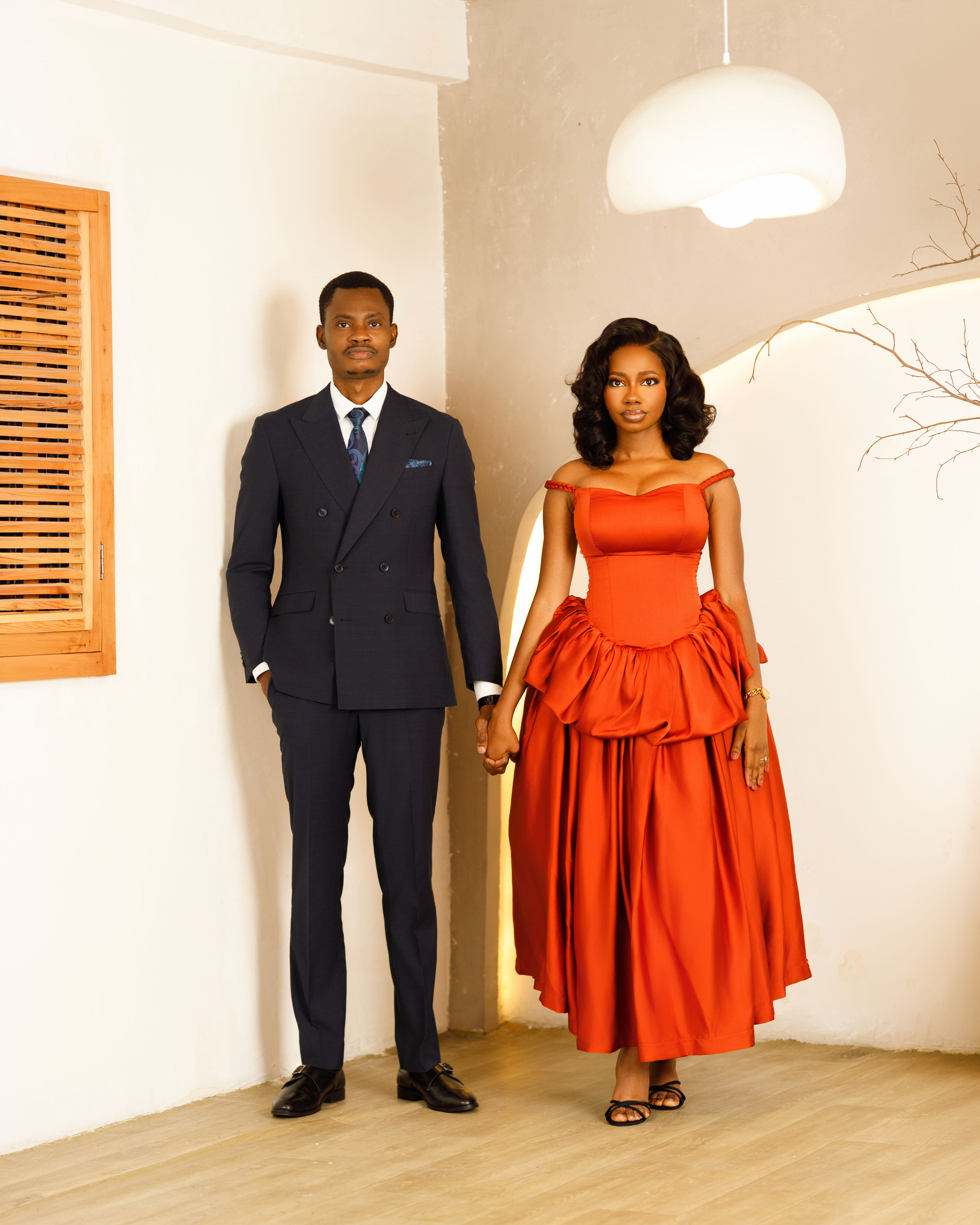 Oluwasefunmi and Olanrewaju pre-wedding portrait